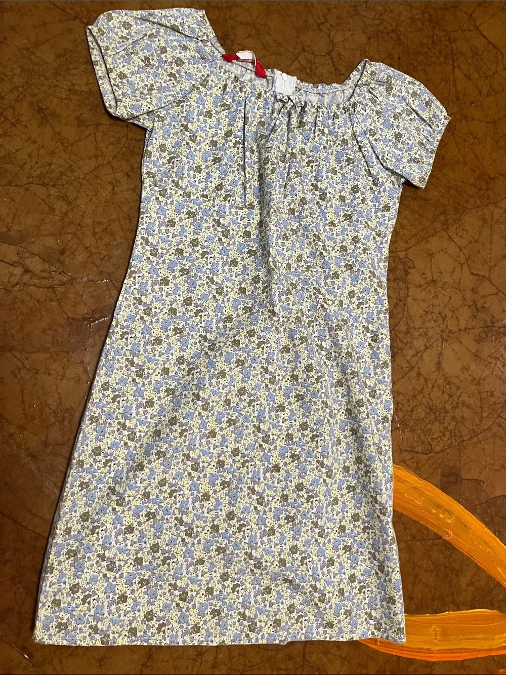 Vintage Esprit Girls' Blue and White Floral Casual Dress size 5